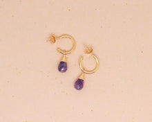 Lade das Bild in den Galerie-Viewer, Ohrringe Trust Amethyst Gold