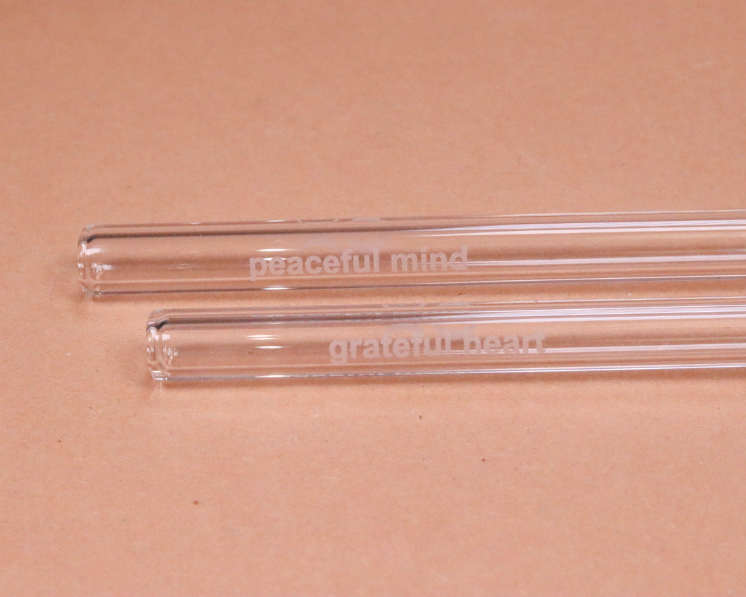 Strohhalme aus Glas