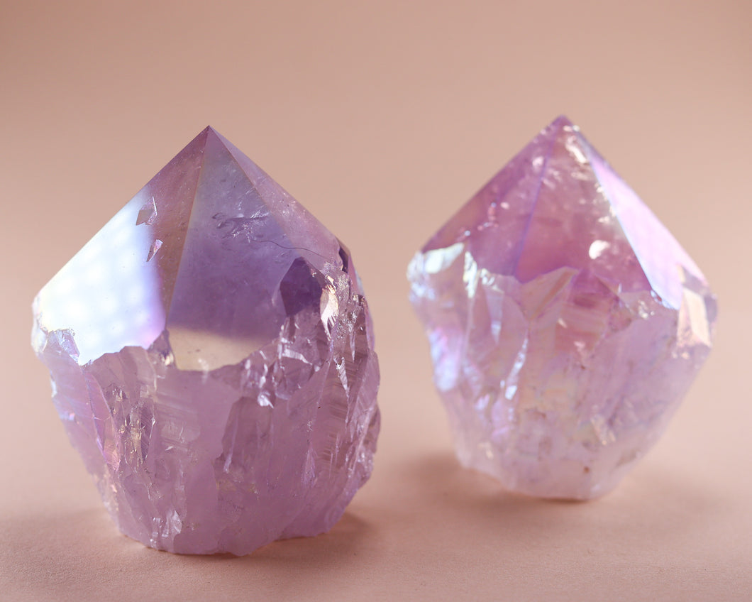 Angel Aura Amethyst Spitze anpoliert